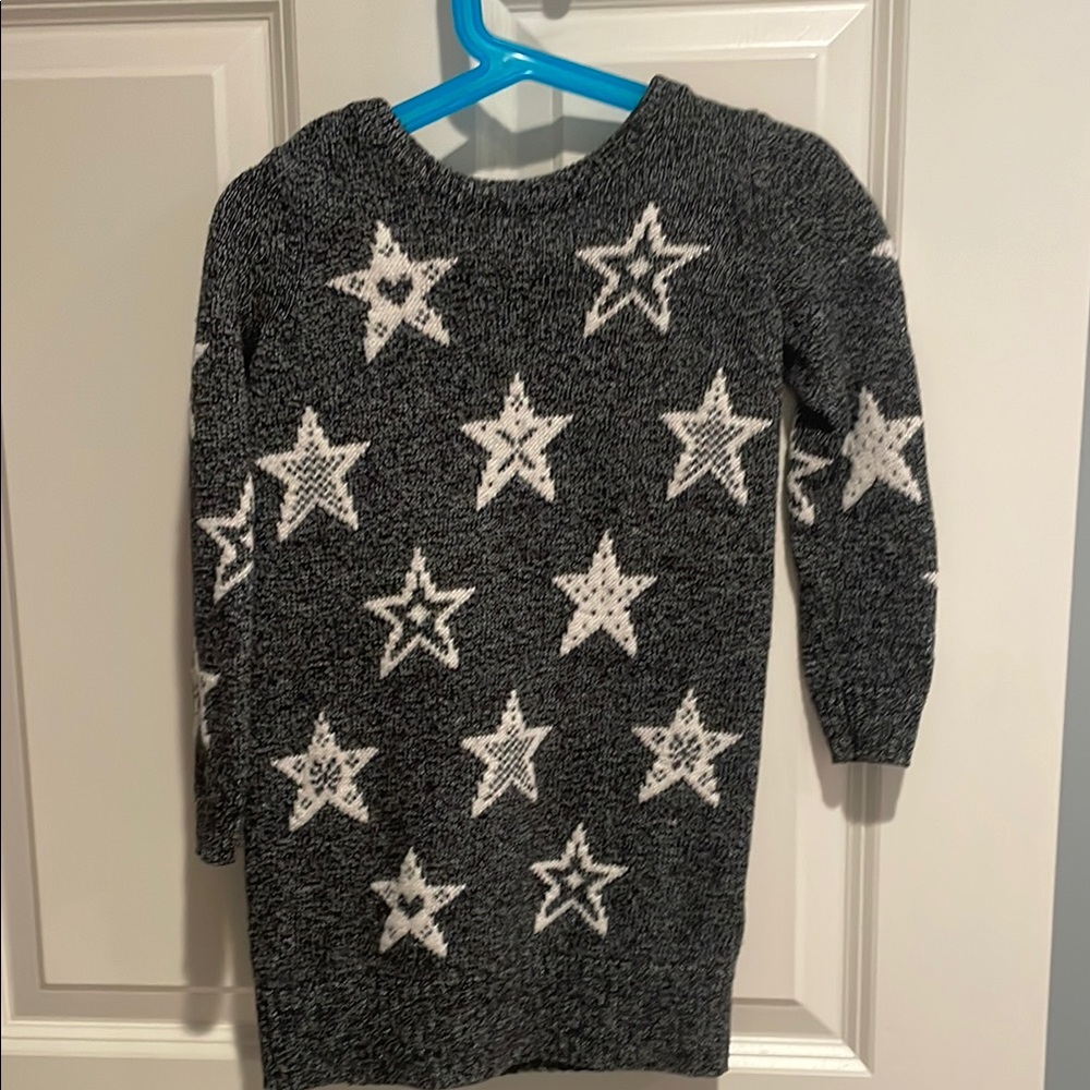 Starry Black and White Kids Dress